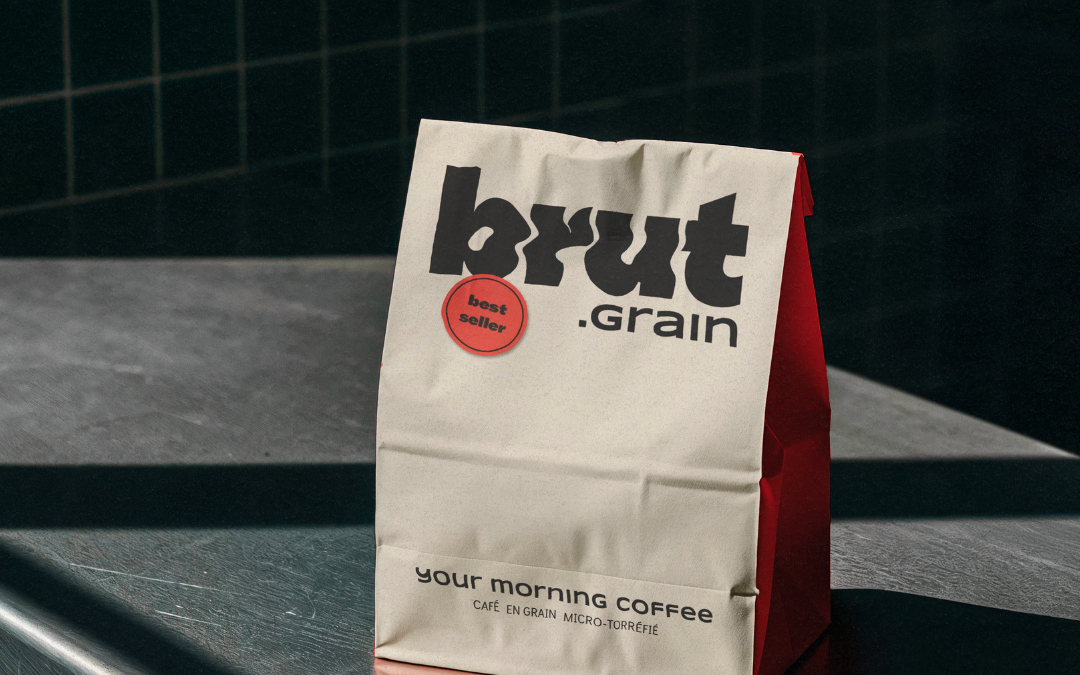 Identité visuelle pour un studio de microtorréfaction : Brut.grain