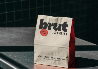 Identité visuelle pour un studio de microtorréfaction : Brut.grain